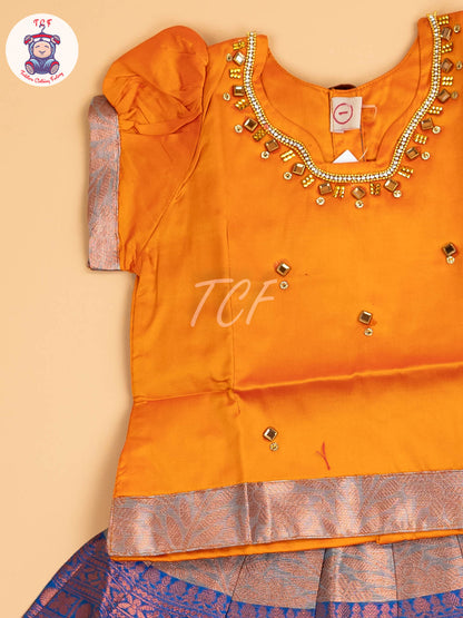 Orange & Brown - Pavadai Sattai
