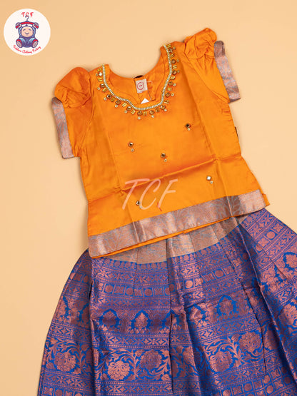 Orange & Brown - Pavadai Sattai