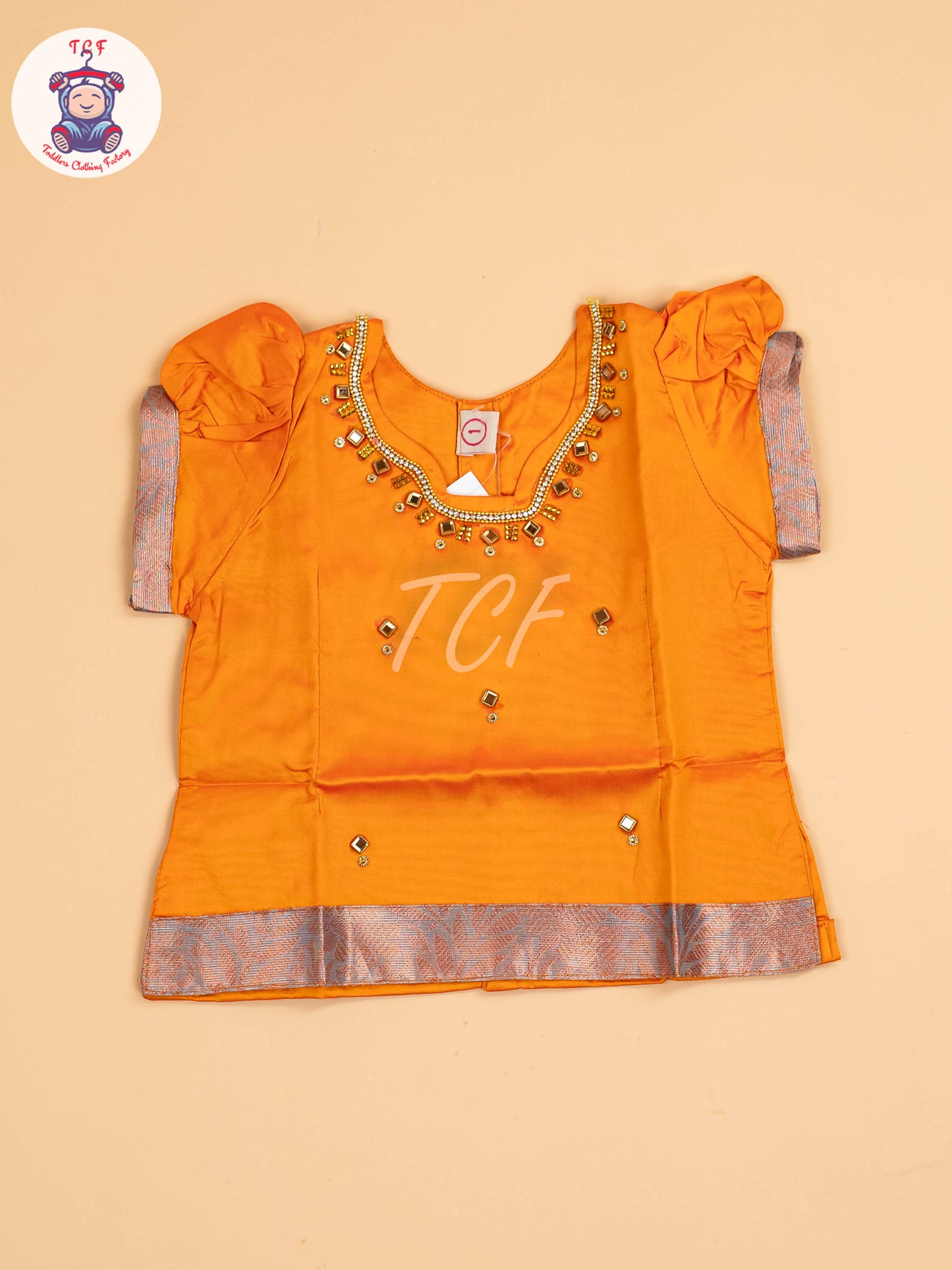 Orange & Brown - Pavadai Sattai