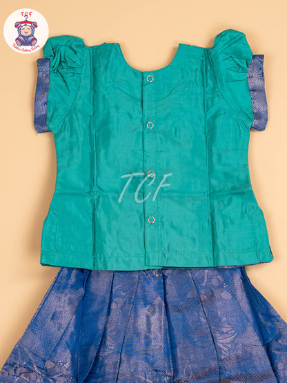 Teal Green & Blue - Pavadai Sattai