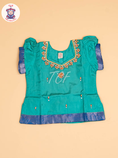 Teal Green & Blue - Pavadai Sattai