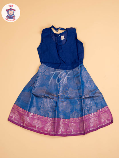 Teal Green & Blue - Pavadai Sattai