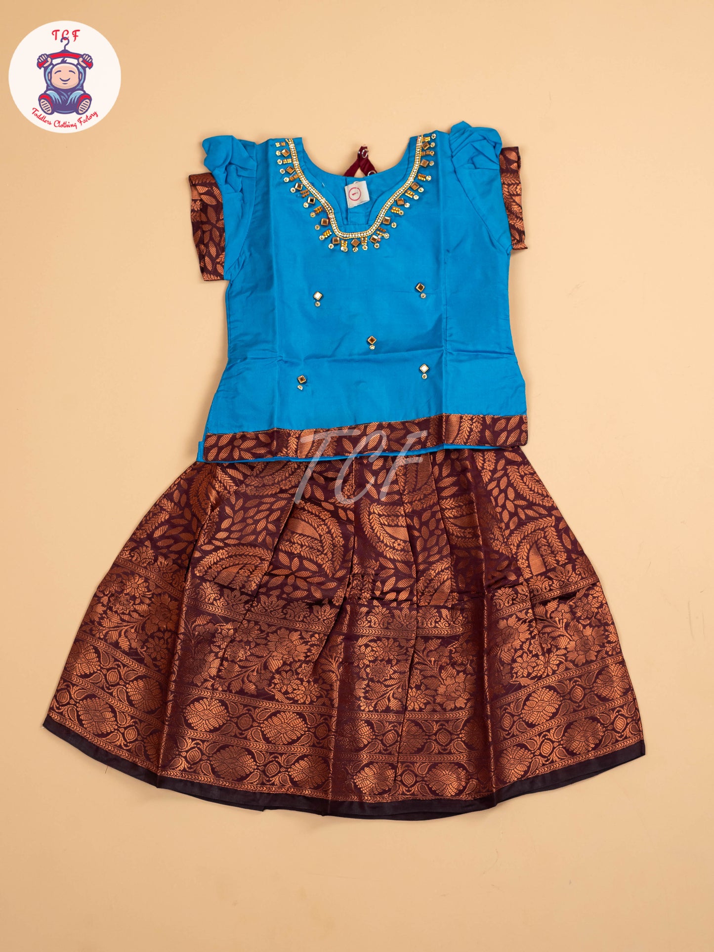 Blue & Maroon - Pavadai Sattai