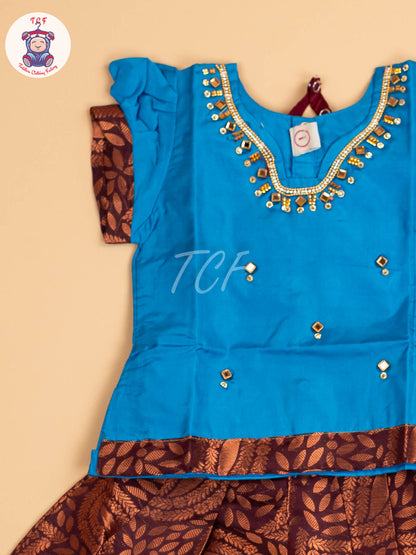 Blue & Maroon - Pavadai Sattai