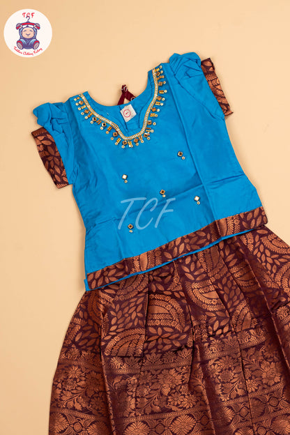 Blue & Maroon - Pavadai Sattai