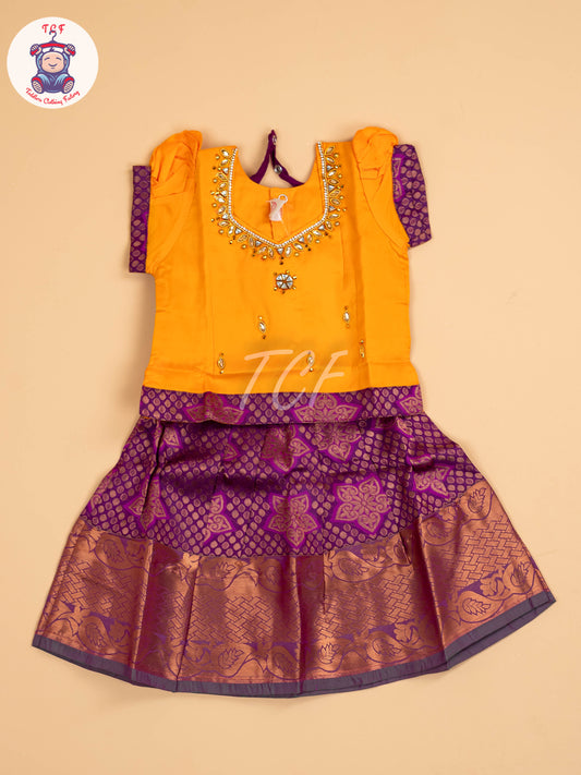 Mustard & Purple - Pavadai Sattai