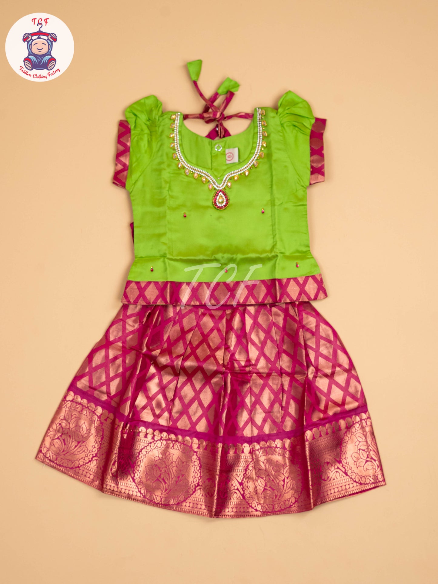 Green & Pink - Pavadai Sattai