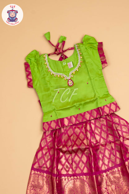 Green & Pink - Pavadai Sattai