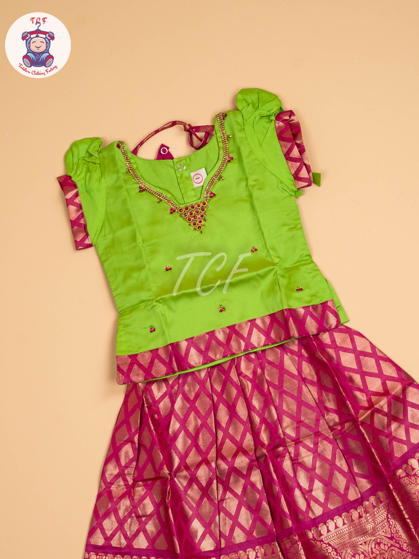 Green & Pink - Pavadai Sattai
