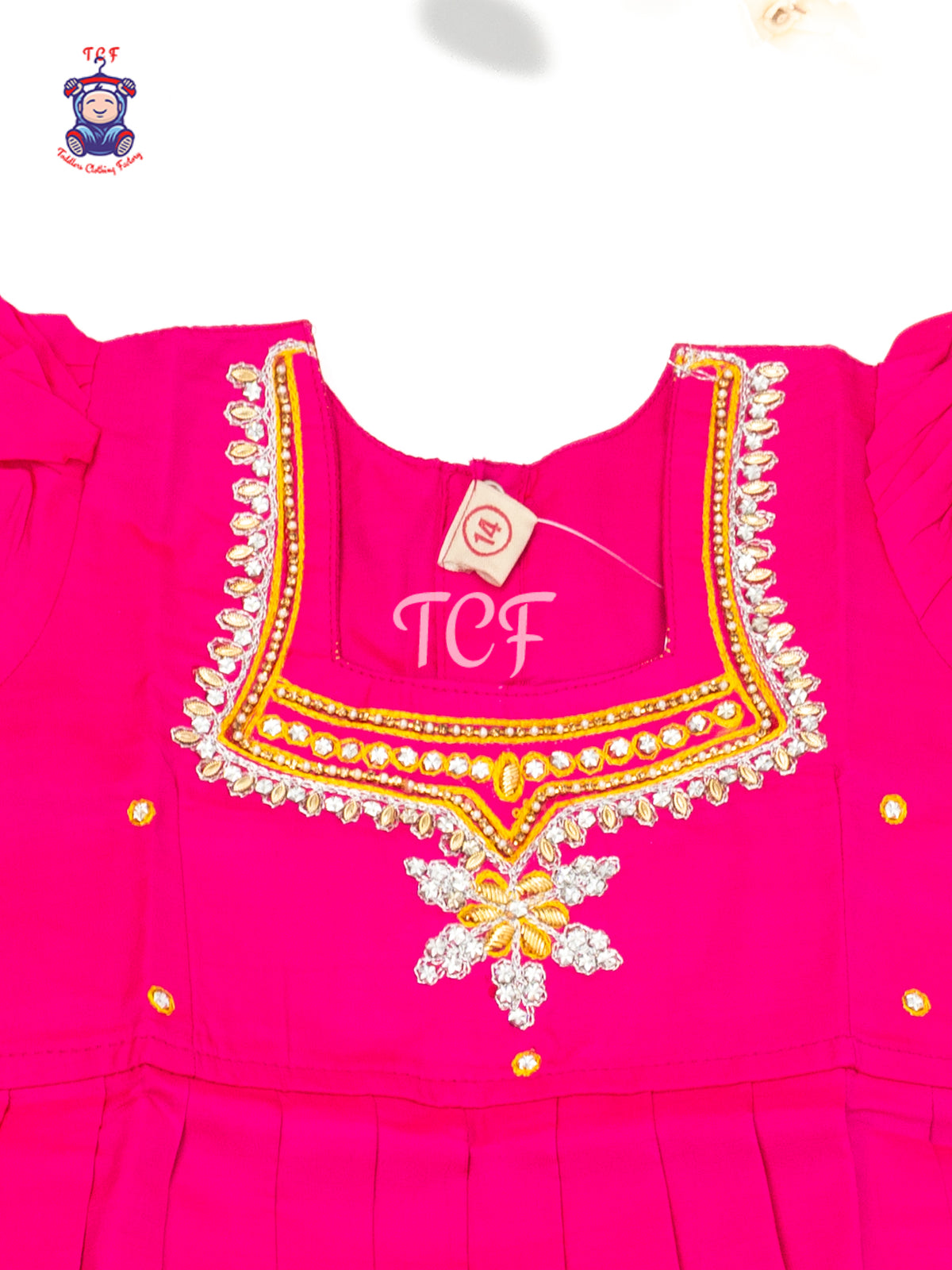 Rani Pink & Gold - Baby Girls Readymade Pavadai Sattai