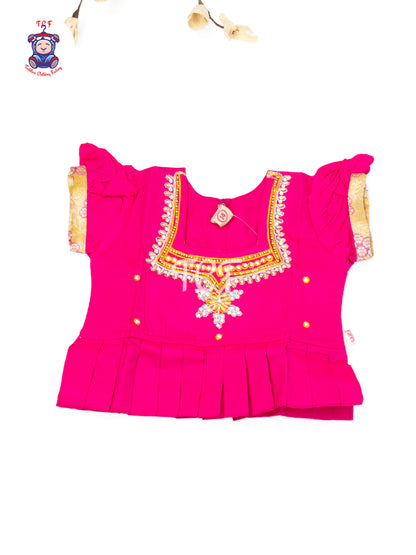 Rani Pink & Gold - Baby Girls Readymade Pavadai Sattai