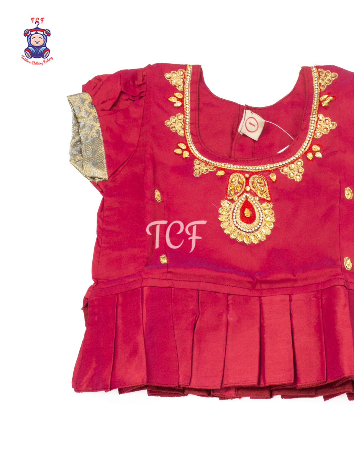 Rani Pink & Gold - Baby Girls Readymade Pavadai Sattai