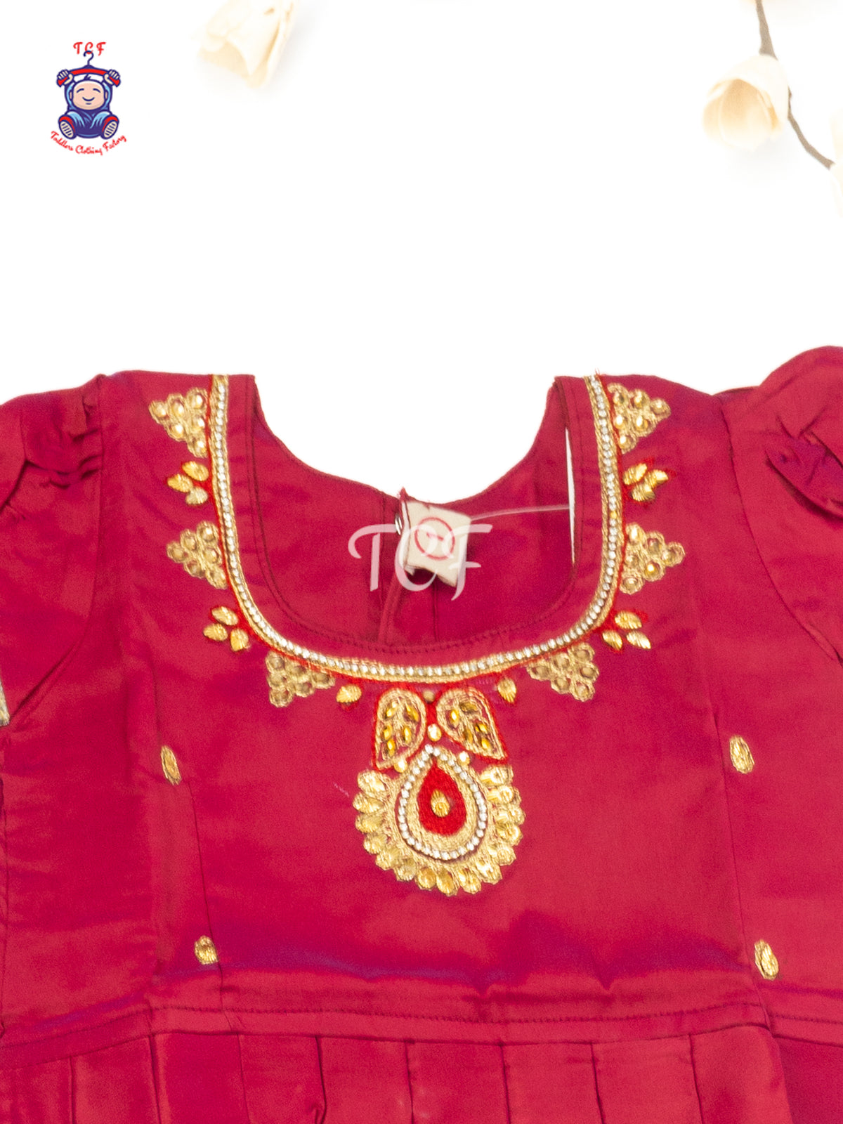 Rani Pink & Gold - Baby Girls Readymade Pavadai Sattai