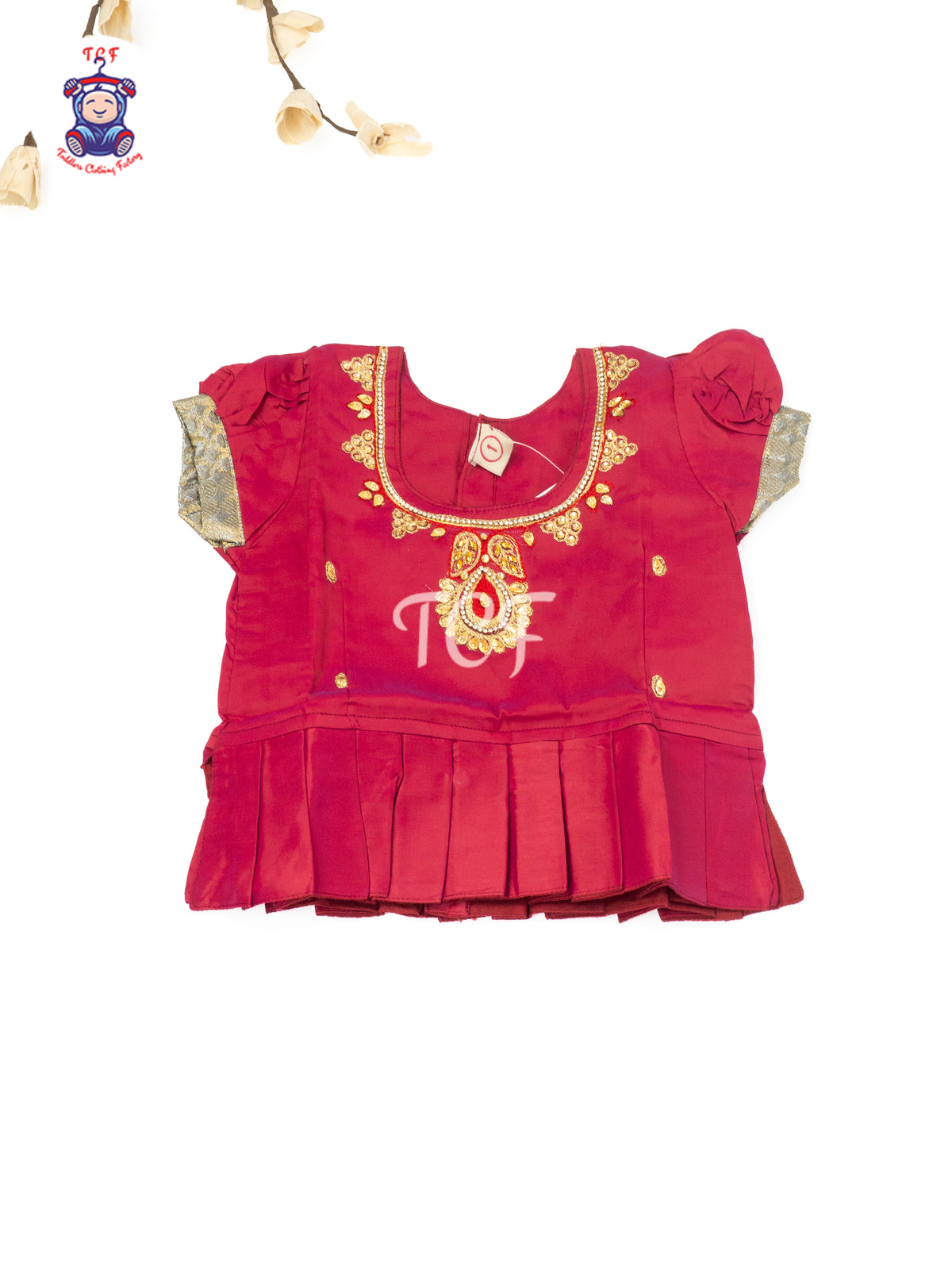 Rani Pink & Gold - Baby Girls Readymade Pavadai Sattai