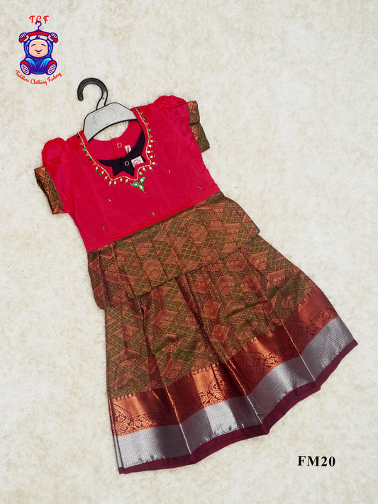 Red - Newborn Pavadai Sattai