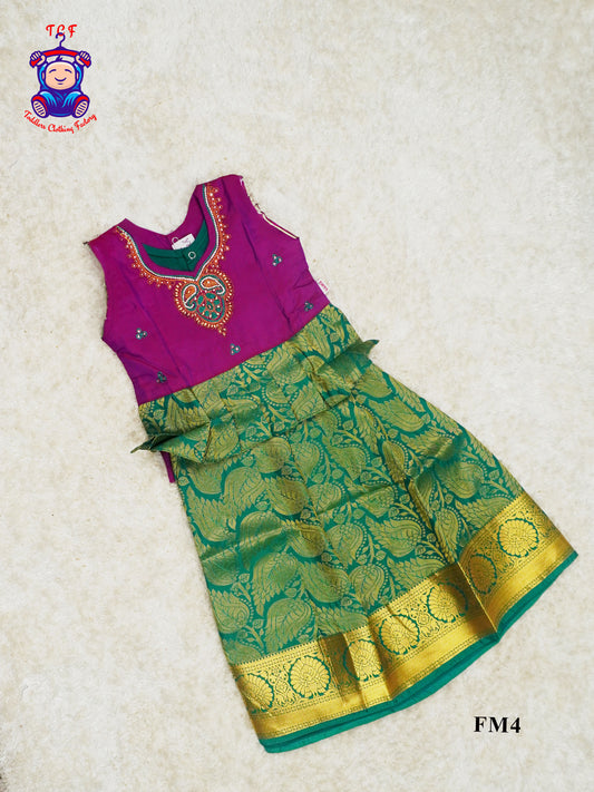 Magenta & Green - Pavadai Sattai