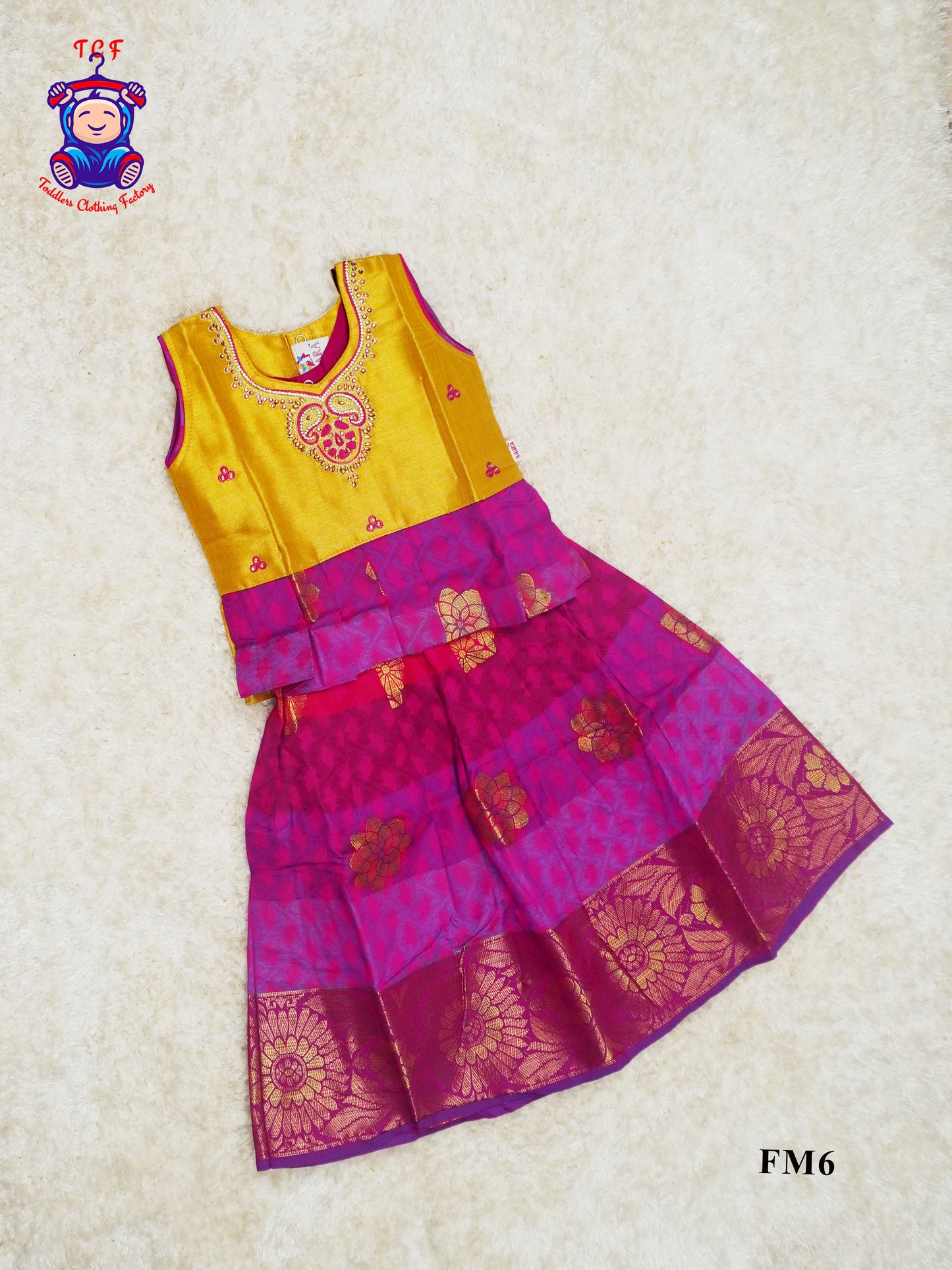 Yellow & Red - Pavadai Sattai