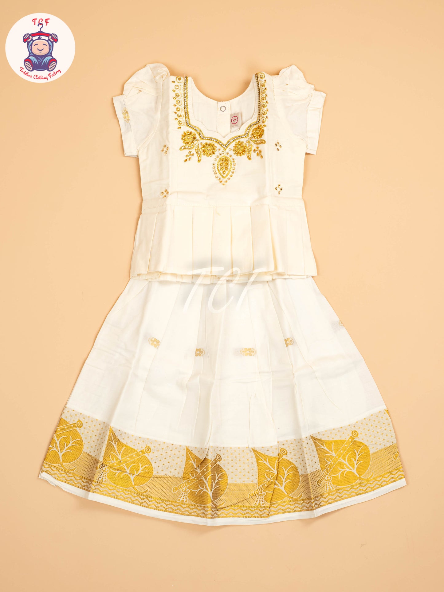 Half White Kerala Cotton - Pavadai Sattai
