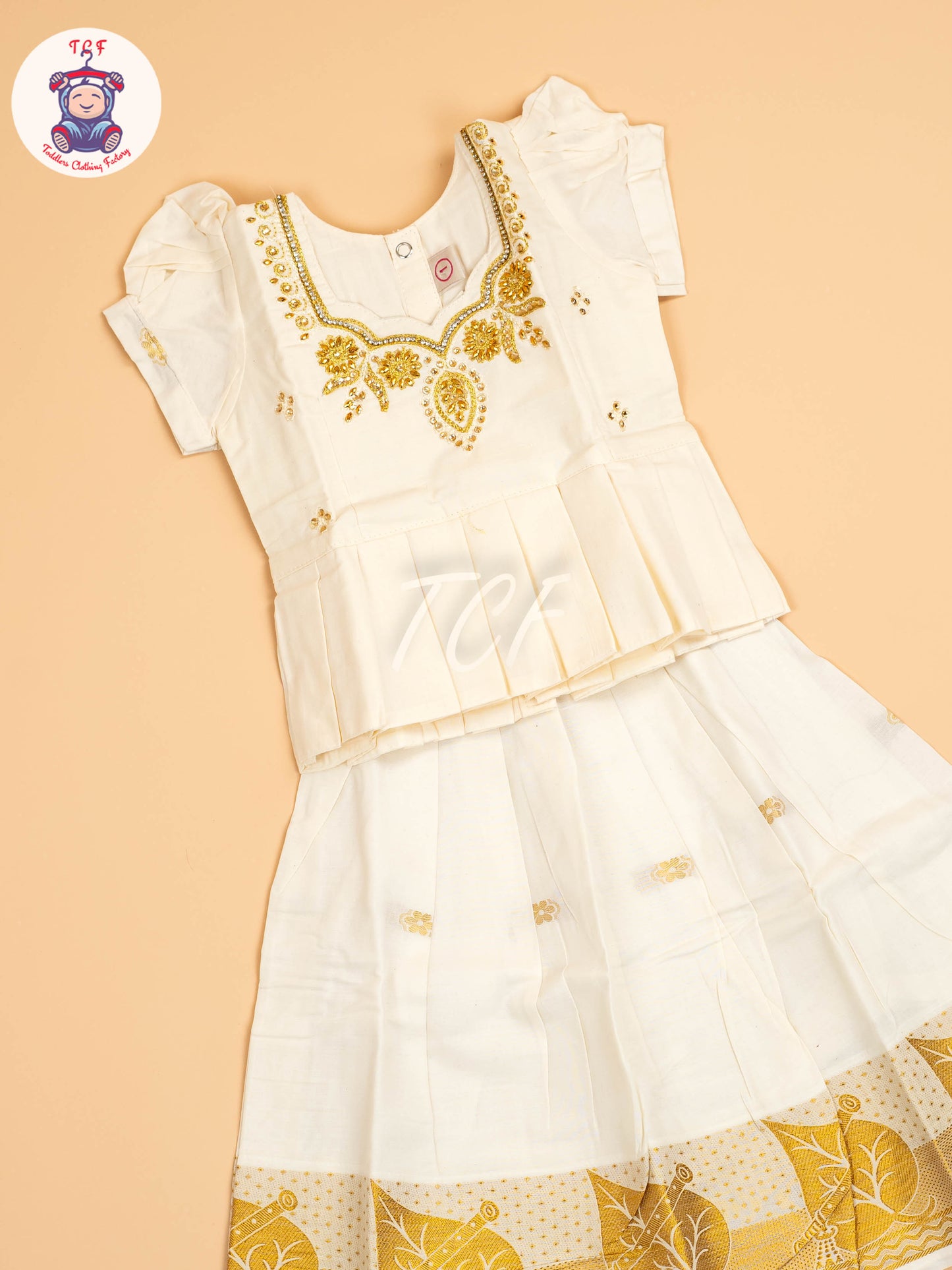 Half White Kerala Cotton - Pavadai Sattai