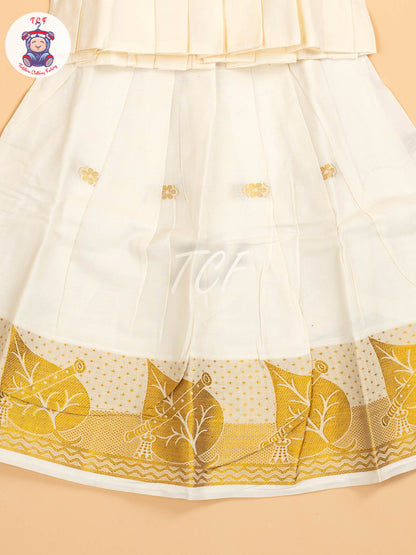 Half White Kerala Cotton - Pavadai Sattai