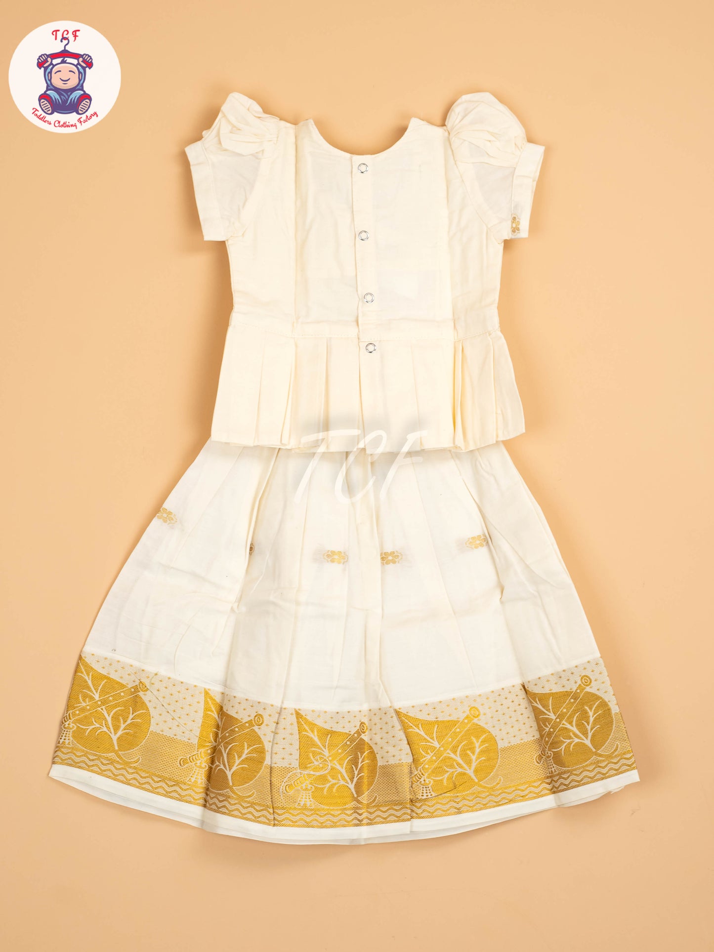 Half White Kerala Cotton - Pavadai Sattai
