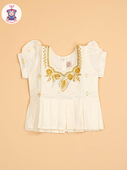 Half White Kerala Cotton - Pavadai Sattai