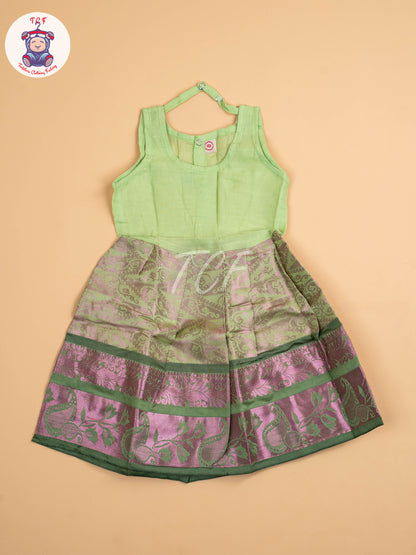 Dark Pink & Green - Pavadai Sattai