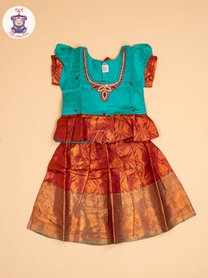 Green & Maroon - Pavadai Sattai