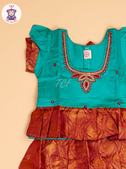 Green & Maroon - Pavadai Sattai