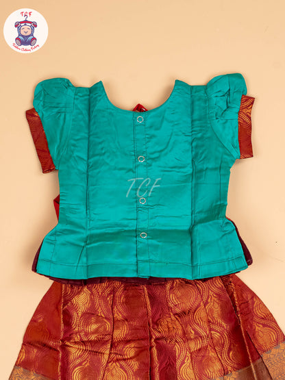 Green & Maroon - Pavadai Sattai