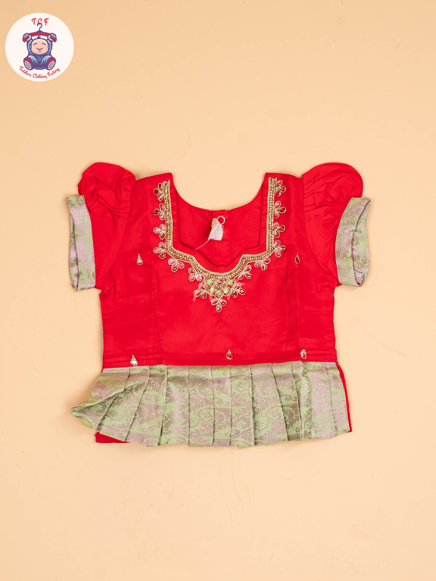 Pink & Lite Green - Pavadai Sattai