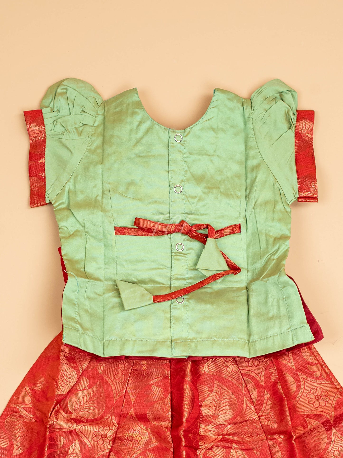 Lite Green & Maroon - Pavadai Sattai