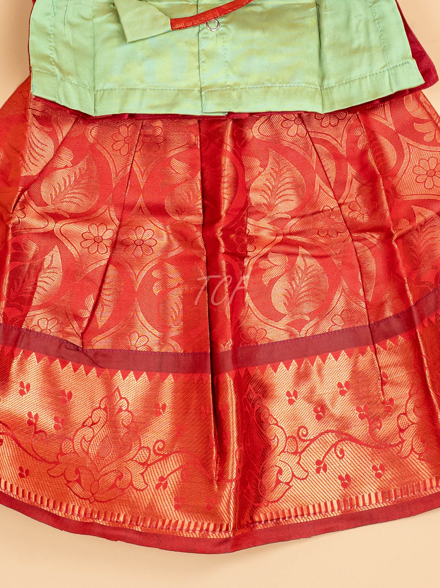 Lite Green & Maroon - Pavadai Sattai