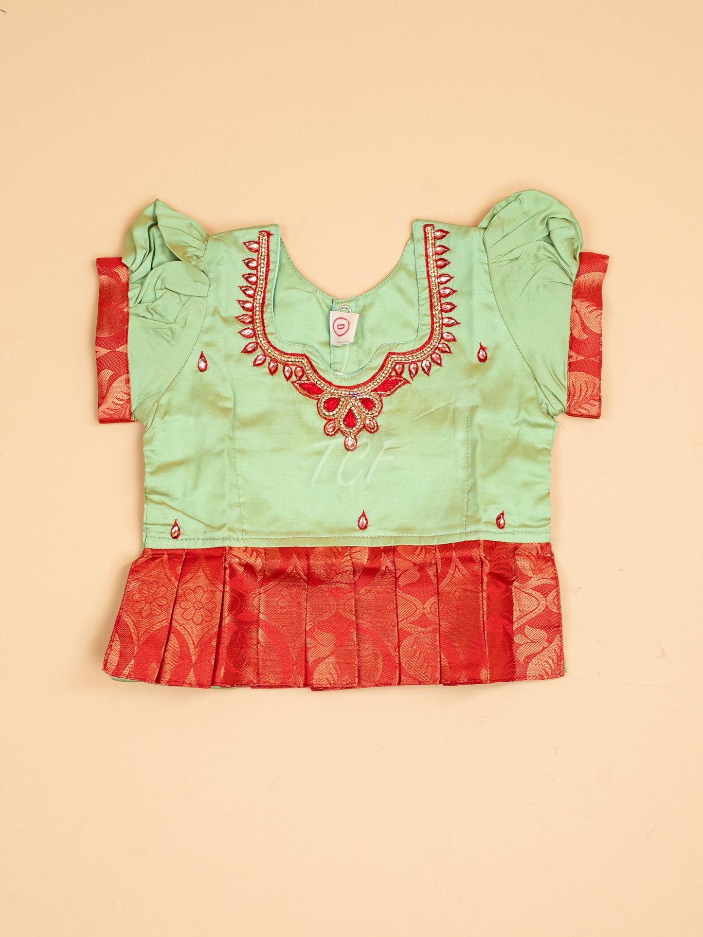Lite Green & Maroon - Pavadai Sattai