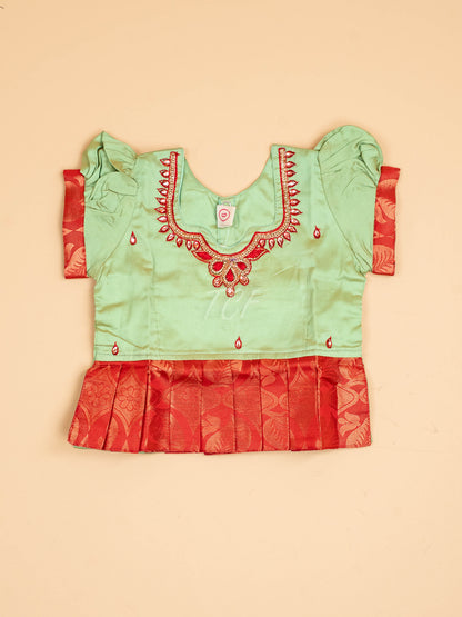 Lite Green & Maroon - Pavadai Sattai