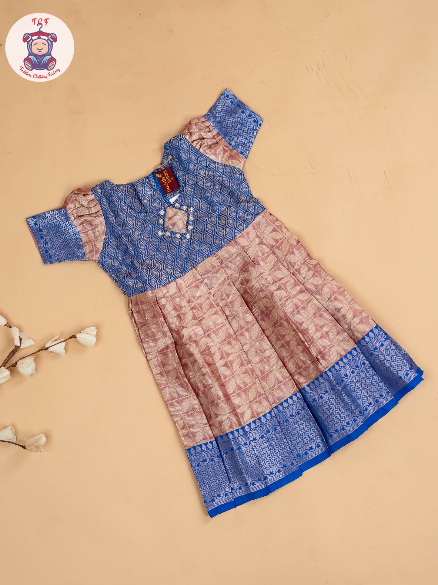 Violet & Lite Pink - Girls Readymade Long Frock
