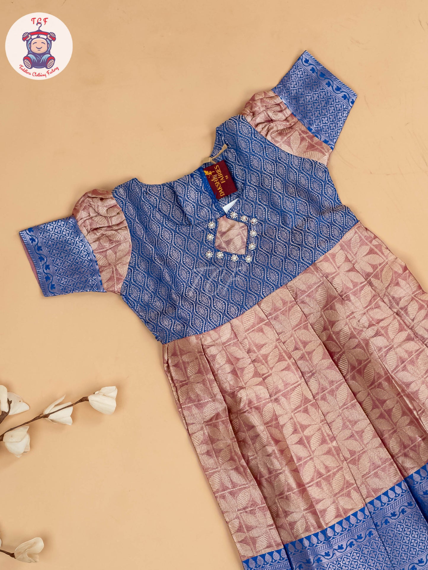 Violet & Lite Pink - Girls Readymade Long Frock