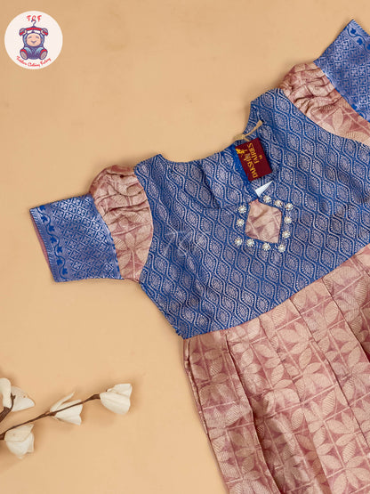 Violet & Lite Pink - Girls Readymade Long Frock