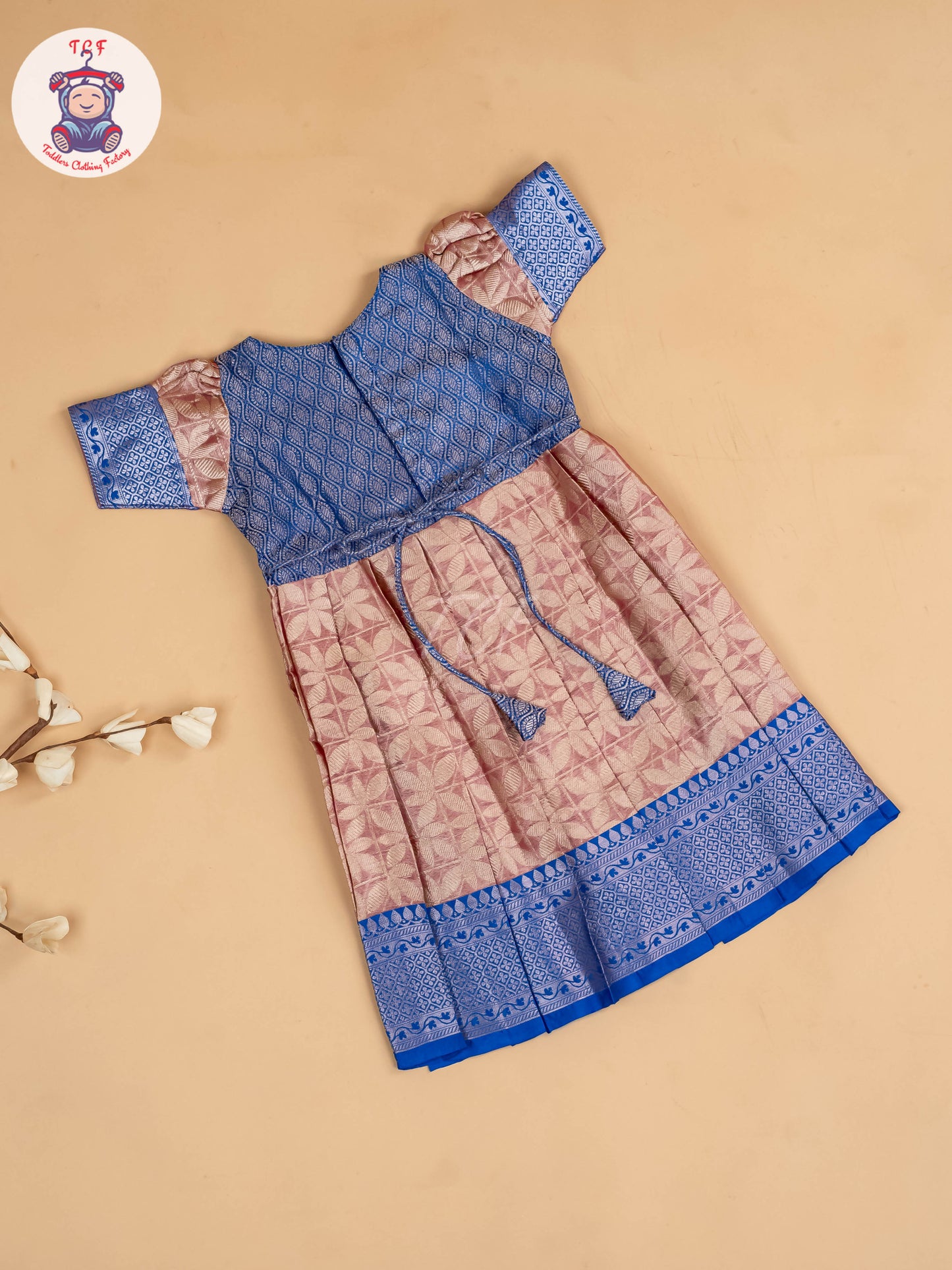 Violet & Lite Pink - Girls Readymade Long Frock