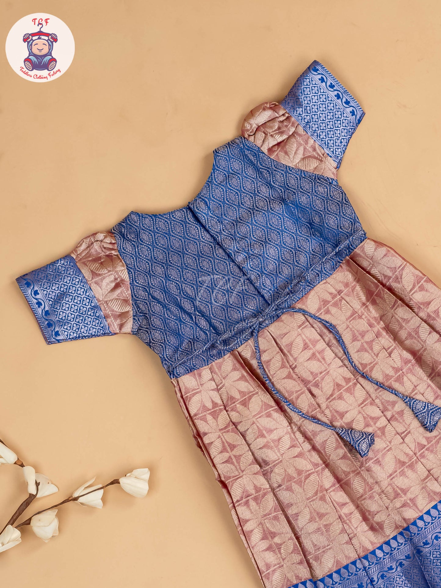 Violet & Lite Pink - Girls Readymade Long Frock