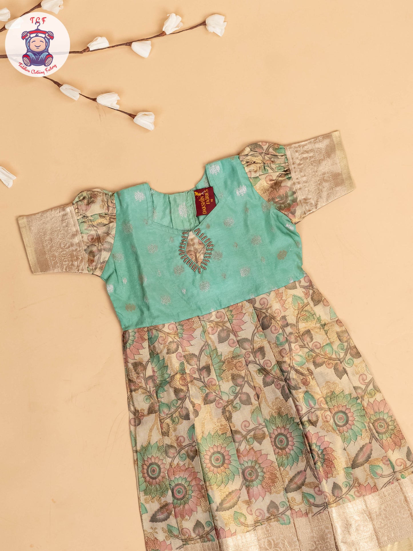 Light Green - Girls Readymade Long Frock