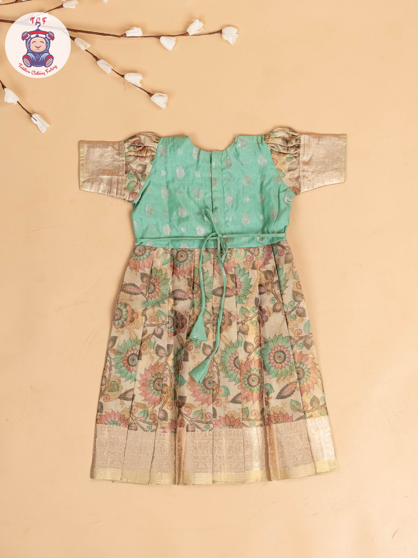 Light Green - Girls Readymade Long Frock