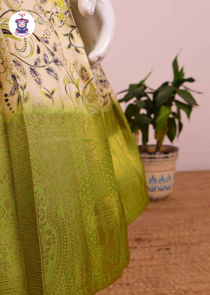 Pista Green  - Kids Readymade Frocks