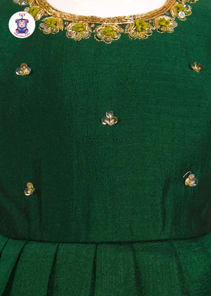Green - Kids Readymade Frocks