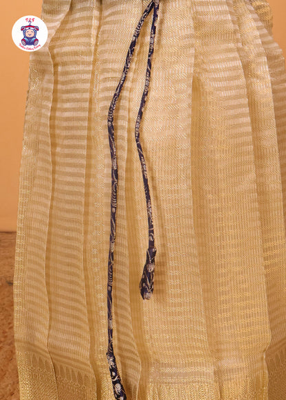 Deep Violet & Cream - Long Frock