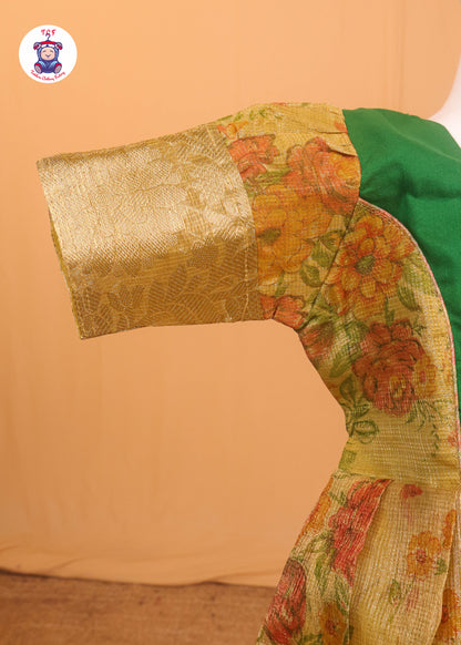 Green & Gold - Long Frock