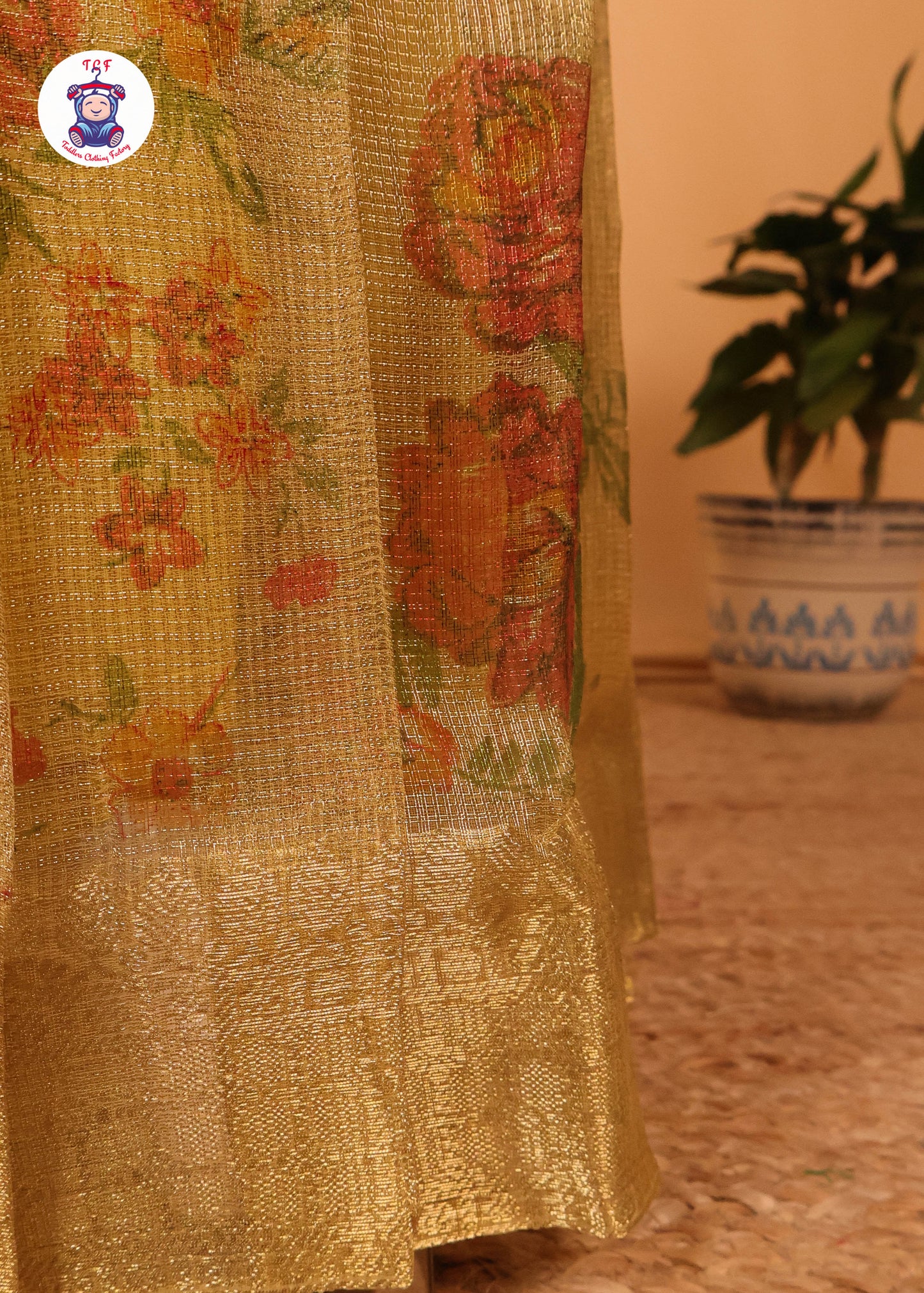 Green & Gold - Long Frock
