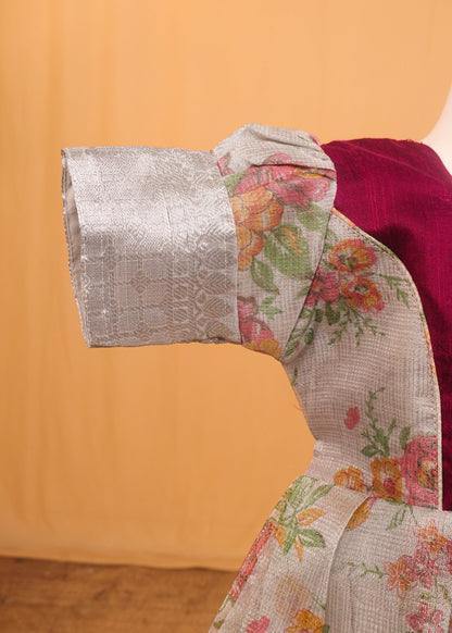Magenta & Grey - Long Frock