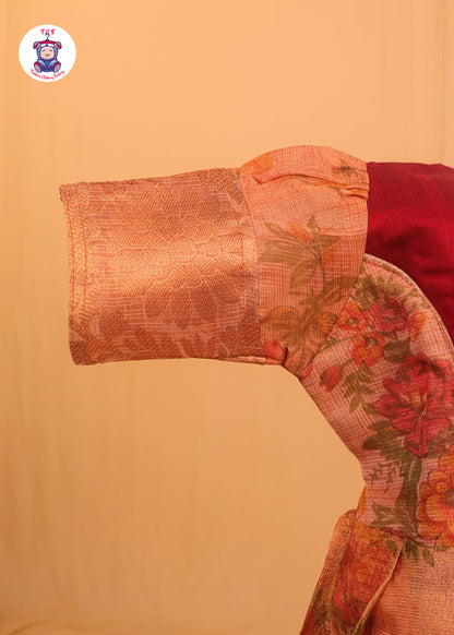Maroon & Orange - Long Frock
