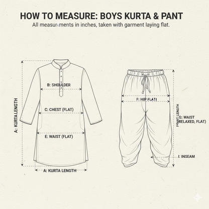 Pink & Gold - Boys Printed Kurta With Pant